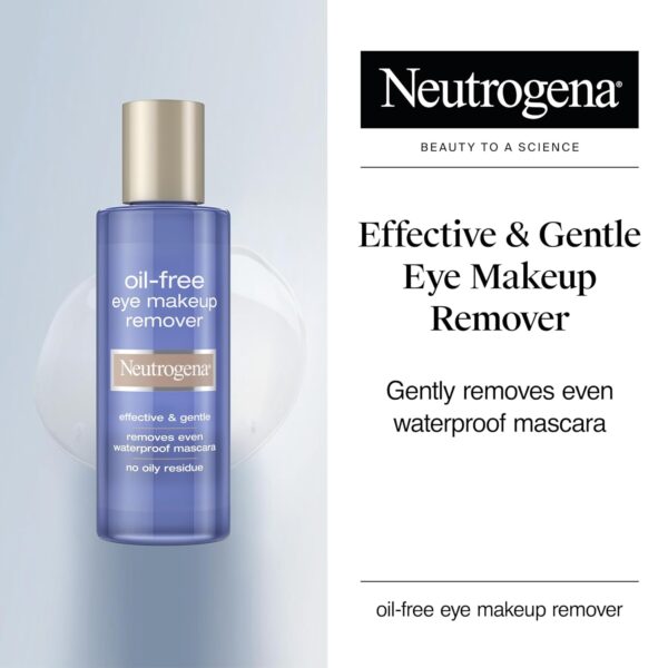Neutrogena Oil-Free Eye Makeup Remover & Cleanser, Gentle & Non-Greasy Makeup Remover for Waterproof Mascara, 8 fl. Oz, 2 Pack