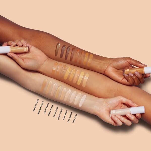e.l.f. Hydrating Camo Concealer, Covers Blemishes & Under-Eye Circles, Full-Coverage & Delivers A Satin Finish, Vegan & Cruelty-Free, Light Beige