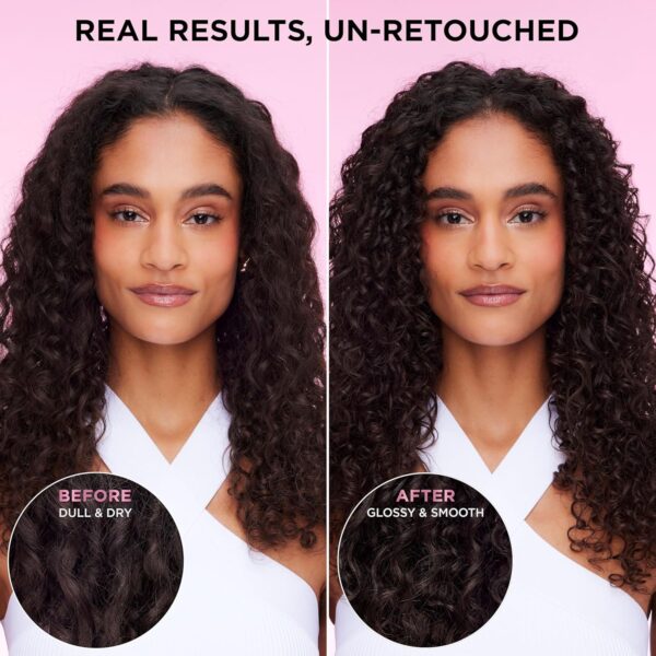 L'Oreal Paris Glossing Sulfate Free Conditioner with Glycolic Acid, Hair Care for Lasting Shine and Smoothness for Dull, Dry Hair, EverPure, 6.8 Fl Oz