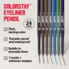 Revlon ColorStay Pencil Eyeliner with Built-in Sharpener, Waterproof, Smudgeproof, Longwearing Eye Makeup with Ultra-Fine Tip, Black, 0.01 oz