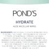 Pond's Vitamin Micellar Wipes For Dry Skin Hydrate Aloe Vera Removes Waterproof Makeup 25 Wipes
