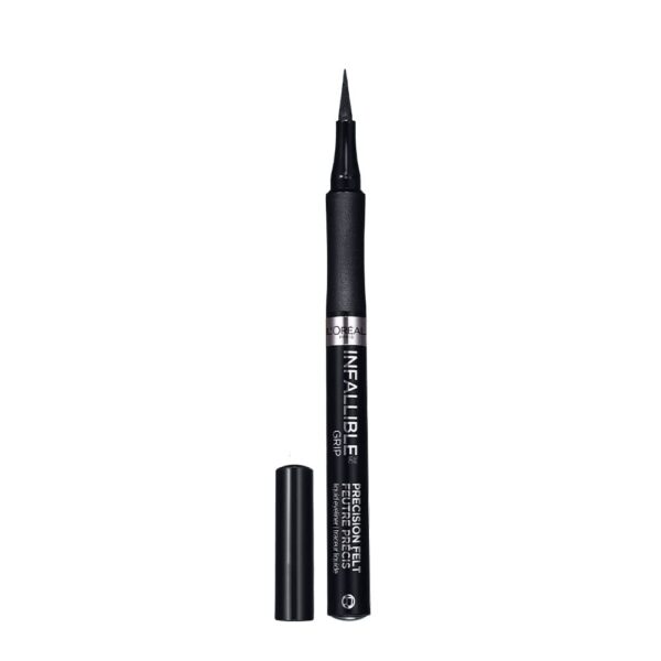 L'Oreal Paris Cosmetics Infallible Grip Precision Felt Eyeliner, Smudge Resistant, Long Lasting Waterproof Eyeliner, Black, Black, 0.03 fl oz