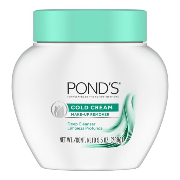 POND'S Cold Face Cream, Skin Care Facial Cleanser for All Skin Types, Deep Moisturizing Face Wash & Makeup Remover, 9.5 oz, 3 Pack