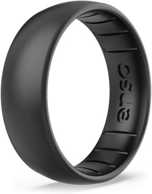 Enso Rings Classic Elements Silicone Ring | Made in The USA | Comfortable, Breathable, and Safe