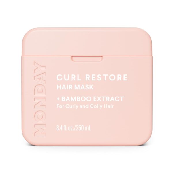 MONDAY HAIRCARE CURL RESTORE Hair Mask with Bamboo Extract, Coconut Oil & Shea Butter for Curls & Coils of all types 250 mL