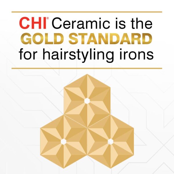 CHI Original Ceramic Flat Iron, Hair Straightener For A Smooth Finish, Floating Plates, Quick Heat Up, Analog On/Off Switch, 1" Styling Tool, Black