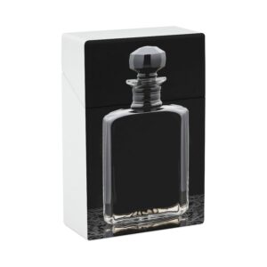 Perfume Bottle Cigarette Case for Regular King Size 85mm 20 Capacity Push to Open Hard Shell Cigarette Box Portable & Waterproof Cigarettes Case for Men Women Pocket Cigarettes Holder, Cig Accessories