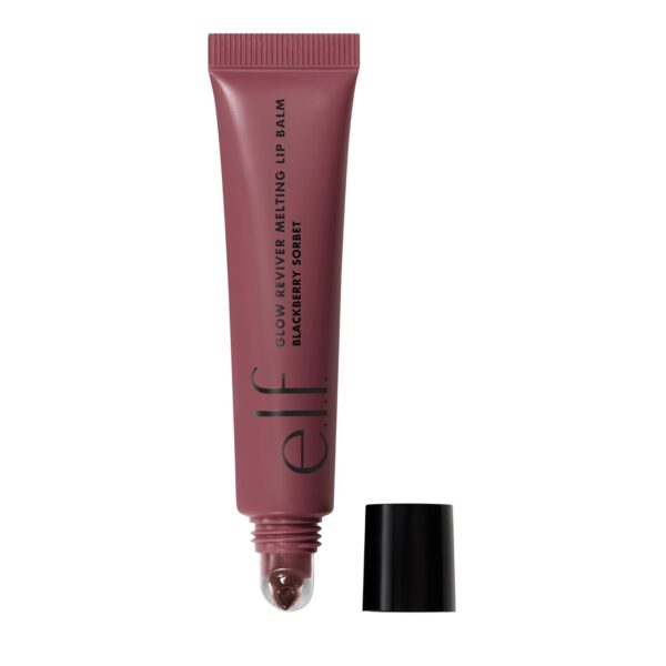 e.l.f. Glow Reviver Melting Lip Balm, Hydrating Tinted Lip Balm For A Glossy Finish & Soft, Supple Lips, Vegan & Cruelty-Free, Blackberry Sorbet