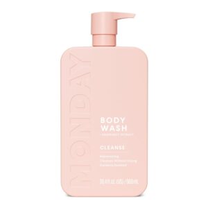 MONDAY HAIRCARE Cleanse Body Wash 30oz – For Oily to Combination Skin with Invigorating Ingredients Grapefruit Extract, Hyaluronic Acid and Coconut Oil