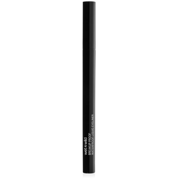 wet n wild Mega Last Breakup Proof Liquid Eyeliner - Ultra-Fine Brush, Waterproof, 16-Hour Long-Lasting Wear- Cruelty-Free & Vegan - Black