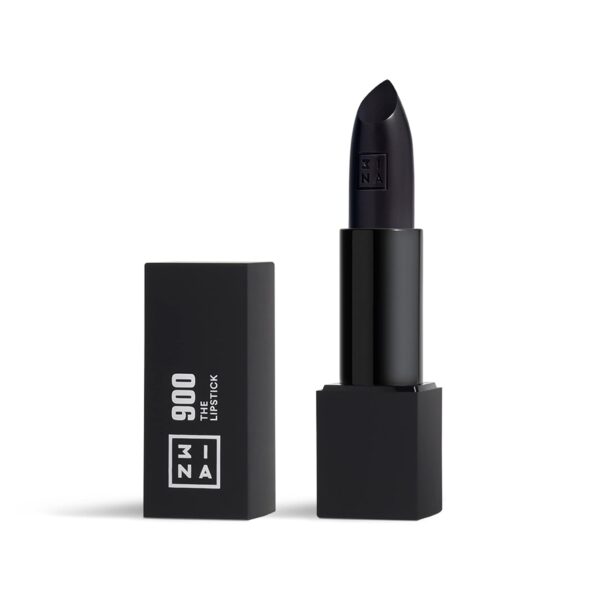 3INA The Lipstick 900 Panther Black - Long Lasting, Smudge Proof, Matte Lipstick for Women and Men - Vegan, Cruelty Free Formula - Waterproof, Moisturizing, Hydrating - 0.11 oz