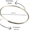 Steel Bangles for woman,Silver Kada/Bracelet,Punjabi sikh,kada Internal Diameter 5.2 cm to 7.2 cm Thickness 0.3 cm