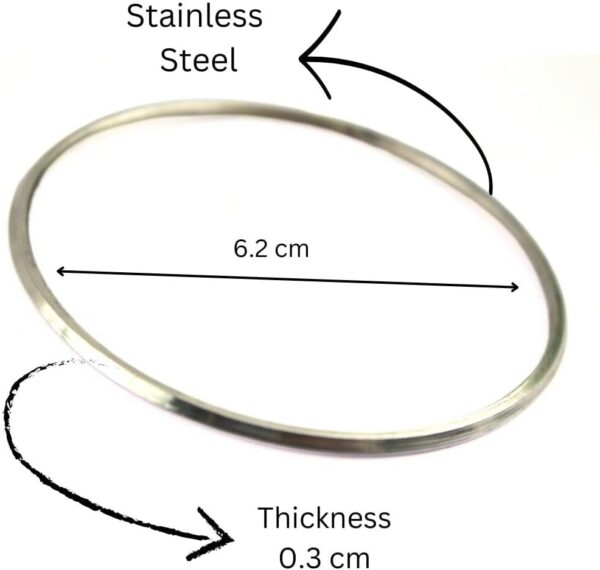 Steel Bangles for woman,Silver Kada/Bracelet,Punjabi sikh,kada Internal Diameter 5.2 cm to 7.2 cm Thickness 0.3 cm