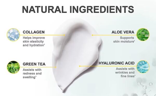 Organic Vitamin C E Facial Moisturizer with Hyaluronic Acid Retinol Collagen Cream Wrinkle Anti Fine Line Reducing Cream Anti-Aging Face Moisturizer for, Neck & Décolleté-Made in USA, 50Ml