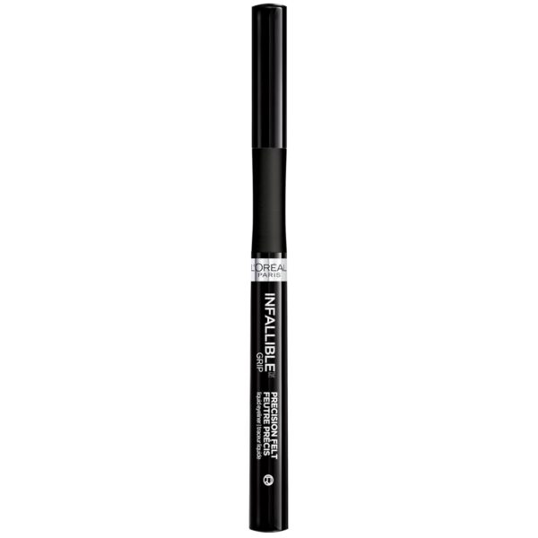 L'Oreal Paris Cosmetics Infallible Grip Precision Felt Eyeliner, Smudge Resistant, Long Lasting Waterproof Eyeliner, Black, Black, 0.03 fl oz