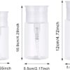Pack of 1 Push Down Empty Lockable Pump Dispenser Bottle for Nail Polish and Makeup Remover Clear Top Cap (BB)