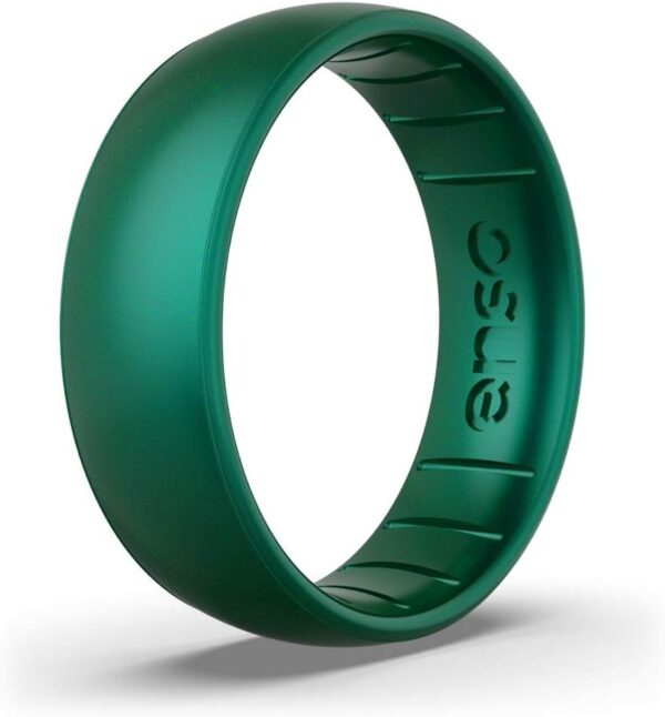 Enso Rings Classic Birthstone Silicone Ring – Unisex Wedding Engagement Band – Comfortable Breathable Band – 6.6mm Wide, 1.75mm Thick