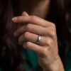 Enso Rings Thin Elements Silicone Ring Infused with Precious Elements – Stackable Wedding Engagement Band – 4.3mm Wide, 1.75mm Thick