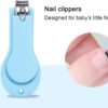 Newborn Baby Nail Care Kit Clipper Tweezers Manicure Set for InfStainless Steel ABS Storage Box (Blue)