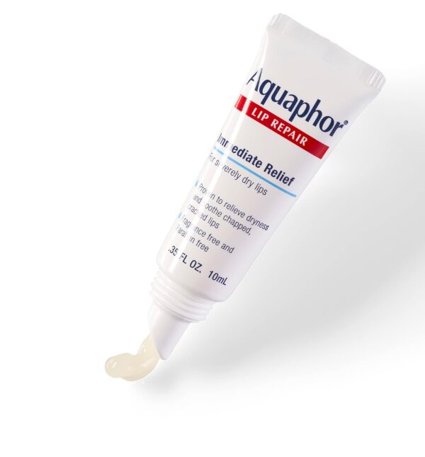 Aquaphor Lip Repair Ointment, Moisturizing Lip Balm Pack, Relieves Dryness, 0.35 Tube, Pack of 2