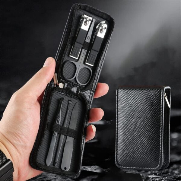 6pcs/Set Nail Clippers Set Zipper Bag Manicure Portable Travel Home Care Tools Stainless Steel