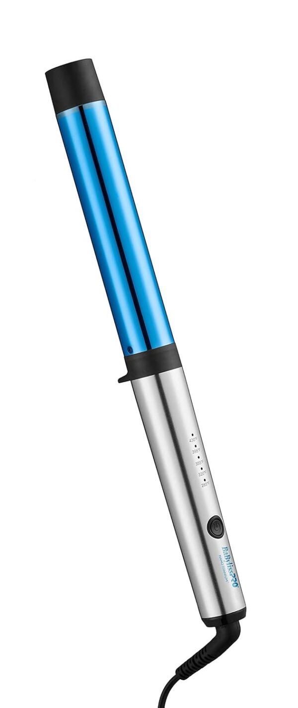 BaBylissPRO Nano Titanium Professional Curling Wand For All Hair Types, Reaches 430 Degrees For Long Lasting Curls