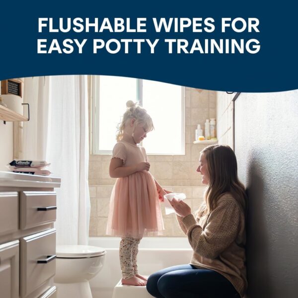 Cottonelle Fragrance Free Flushable Wet Wipes, Adult Wet Wipes, 8 Flip-Top Packs, 42 Wipes Per Pack