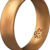 Knot Theory Breathable Silicone Wedding Rings for Men & Women | Black Rose Gold Silver Blue Red Rubber Wedding Bands for Him & Her Size 4, 5, 6, 7, 8, 9, 10, 11, 12, 13, 14, 15, 16