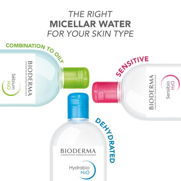 Bioderma - Hydrabio H2O Micellar Water - Face Cleanser and Makeup Remover - Micellar Cleansing Water for Dehydrated Sensitive Skin