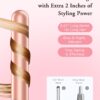 Long Barrel Curling Iron Wand Set, BESTOPE PRO 6 in 1 Curling Wand Set with Ceramic Barrel for Long/Medium Hair, 0.35"-1.25" Interchangeable Hair Wand Curler, Dual Voltage, Include Glove & Clips