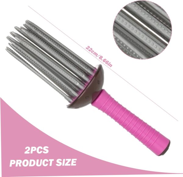 Curling Roll Comb, 2PCS Curling Roll Comb, Air Volume Comb for Curly Hair Hair Curling Roll Comb Brush Hair Tools for Women, Curly Hair Styler Tool