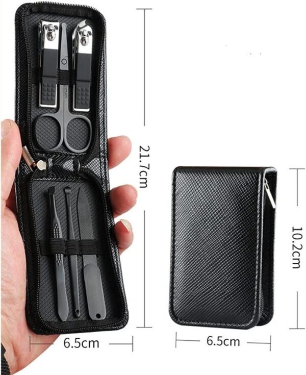6pcs/Set Nail Clippers Set Zipper Bag Manicure Portable Travel Home Care Tools Stainless Steel