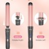 5 in 1 Wand Curling Iron-Kinked Curling Wand Set with Flat Iron Hair Straightener, 3 Barrels Hair Crimper, 3 Ceramic Curling Irons (0.35"-1.25"), 2 Temps Fast Heat Hair Waver Curler with Glove & Clip