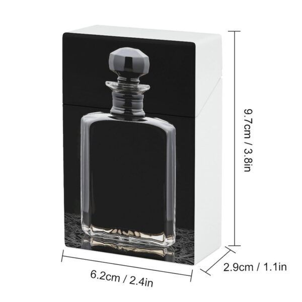Perfume Bottle Cigarette Case for Regular King Size 85mm 20 Capacity Push to Open Hard Shell Cigarette Box Portable & Waterproof Cigarettes Case for Men Women Pocket Cigarettes Holder, Cig Accessories