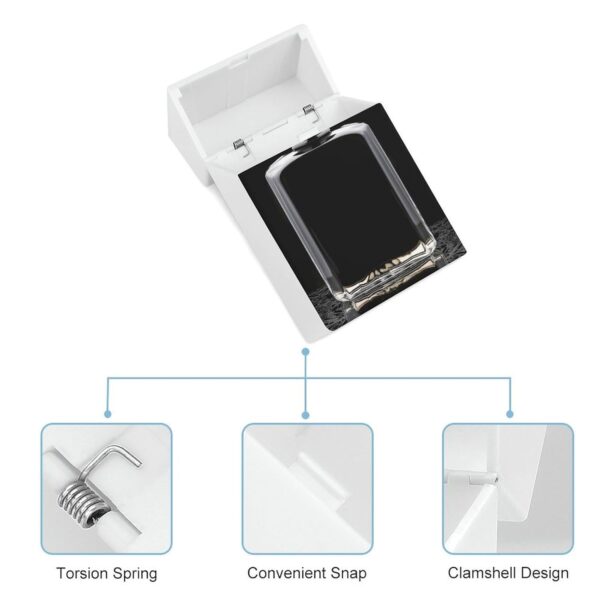 Perfume Bottle Cigarette Case for Regular King Size 85mm 20 Capacity Push to Open Hard Shell Cigarette Box Portable & Waterproof Cigarettes Case for Men Women Pocket Cigarettes Holder, Cig Accessories