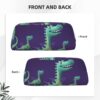 Cartoon dinosaur Makeup Bag for Women Men Pencil Pouch Travel Small Cosmetic Bag Zippered Toiletry Bags Aesthetic Pen Bags Trendy Storage Bags Leather Coin Pouch Purse