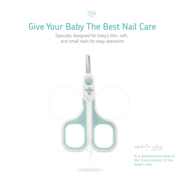 Little Martin's: Baby Nail Care Kit - Blue - 4pc Grooming Set, 1 Clipper, 2 Scissors, 1 Tweezer, Storage Case, Ergonomic Design, Infant-Baby-Kids