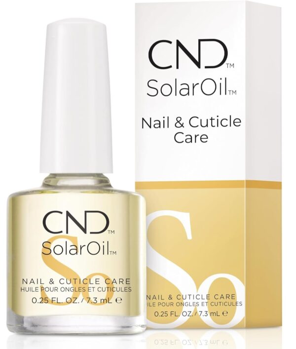 CND SolarOil Cuticle Oil, Blend Of Jojoba, Vitamin E, Rice Bran & Sweet Almond Oils, Moisturizes & Conditions