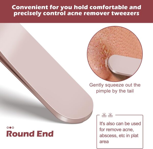 WSYUB Professional Facial Blackhead Remover Tweezers,Extractor Acne Removal, Pimple Popper Tool kit, Clip for Whiteheads, Acne Clip, Ingrown Hairs Tweezers, Blackheads Tweezers