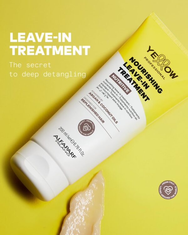 Alfaparf Milano Yellow Professional Moisturizing Leave-In Treatment for Dry Hair - Nourishing Hair Care - Anti-Frizz - Hydrates and Replenishes Hair - Adds Shine - Vegan (6.76 fl oz / 200ml)