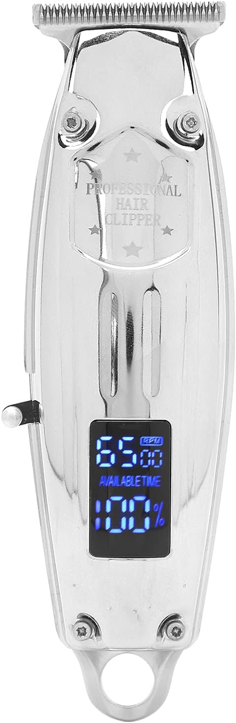 Electric Hair Clipper High Power Golden Hair Trimmer Styling Tool for Men Home (Silver)