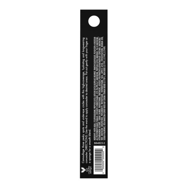 e.l.f. Hydrating Camo Concealer, Covers Blemishes & Under-Eye Circles, Full-Coverage & Delivers A Satin Finish, Vegan & Cruelty-Free, Light Beige