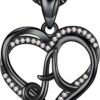 INFUSEU Unique Initial Necklaces for Women Girls Small Heart Letter Jewelry, Meaningful Personalized Gifts
