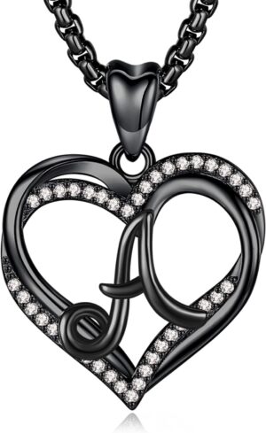 INFUSEU Unique Initial Necklaces for Women Girls Small Heart Letter Jewelry, Meaningful Personalized Gifts