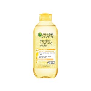 Garnier Micellar Water with Vitamin C, Facial Cleanser & Makeup Remover, Brightening & Hydrating, For All Skin Types, Vegan, Cruelty Free, 13.5 Fl Oz (400mL), 1 Count