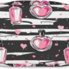 Make Up Theme Pattern with Perfume Lunch Bag Insulated Lunch Box Cooler Lunch Tote Bag for Work Travel Picnic