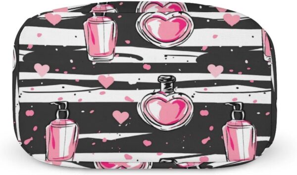 Make Up Theme Pattern with Perfume Lunch Bag Insulated Lunch Box Cooler Lunch Tote Bag for Work Travel Picnic