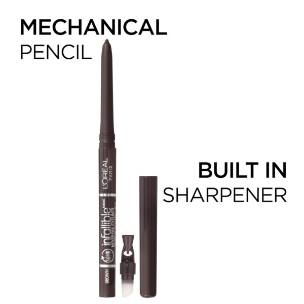L'Oreal Paris Makeup Infallible Never Fail Original Mechanical Pencil Eyeliner with Built in Sharpener, Black, 1 Count