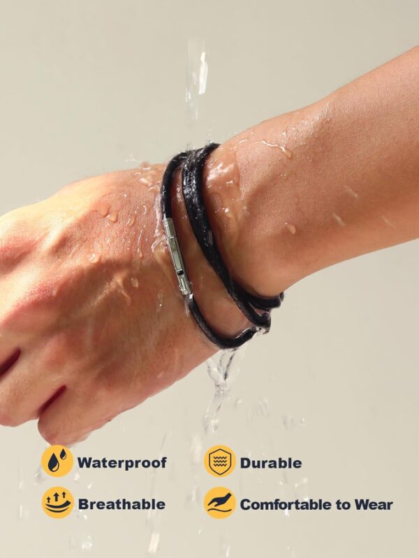 U7 2mm 3mm Black/Brown Leather Cord Necklace with Customizable Stainless Steel/Black Clasp, Men Women Woven Wax Rope Chain for Pendant,Length 16" 18" 20" 22" 24" 26" 28" 30"