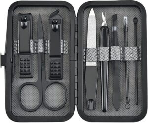 8pcs Stainless Steel Nail Clippers Set Scissores Tweezer Ear Pick Multi-Function Daily Hand Foot Care Tools Set